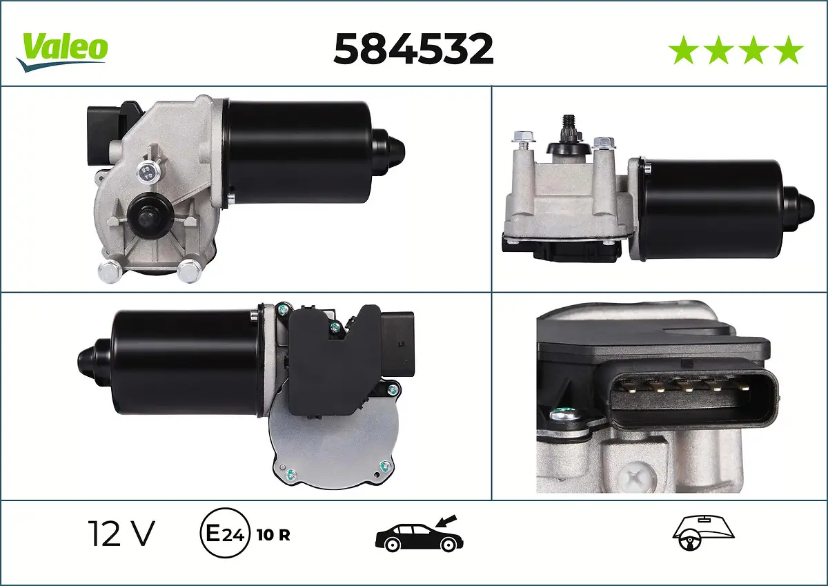 Wischermotor 12 V vorne VALEO 584532