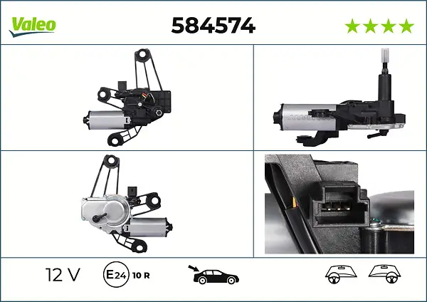 Wischermotor 12 V hinten VALEO 584574
