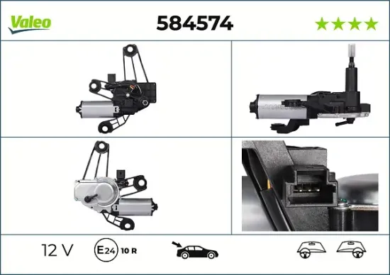 Wischermotor 12 V hinten VALEO 584574 Bild Wischermotor 12 V hinten VALEO 584574