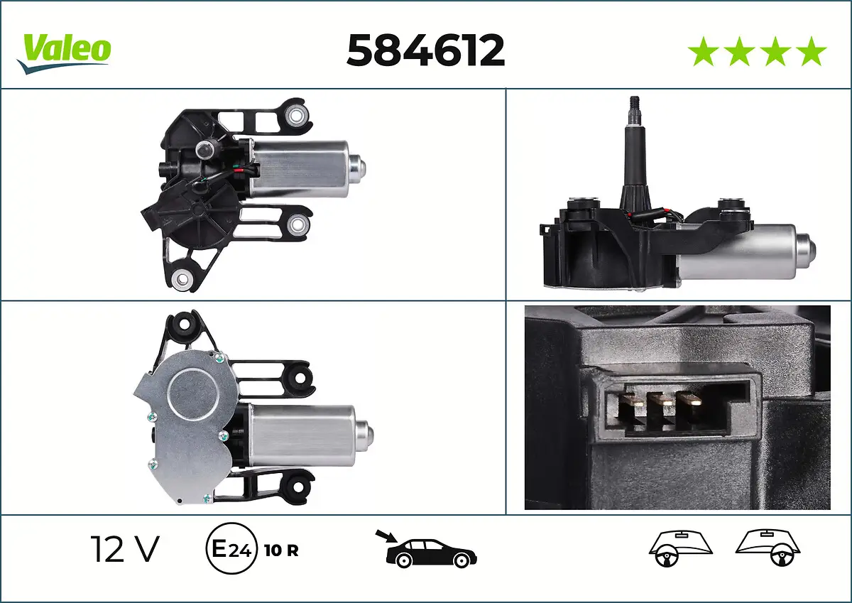 Wischermotor 12 V hinten VALEO 584612