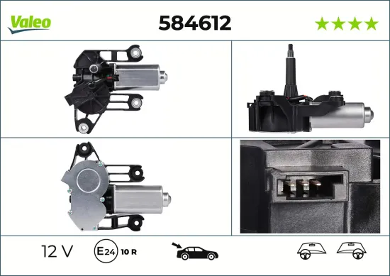 Wischermotor 12 V hinten VALEO 584612 Bild Wischermotor 12 V hinten VALEO 584612