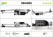 Wischermotor 12 V vorne VALEO 584665
