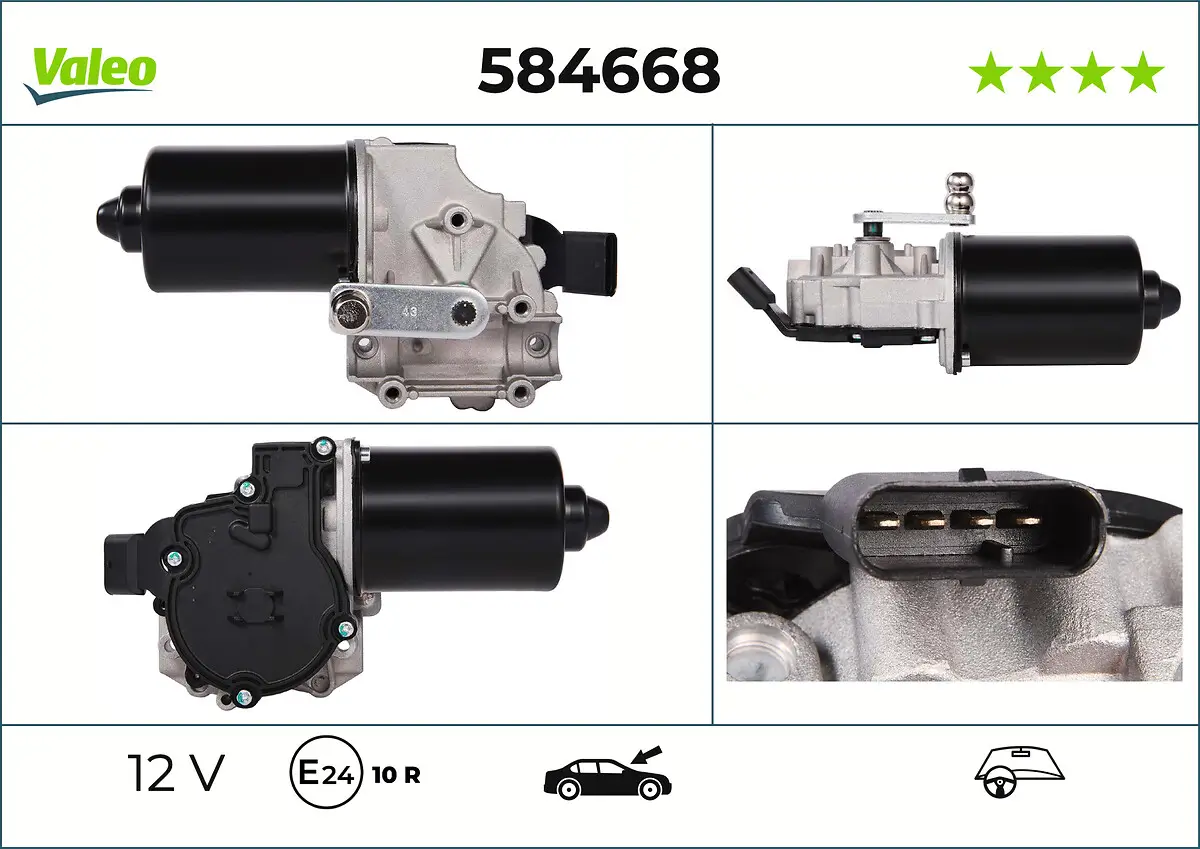 Wischermotor 12 V vorne VALEO 584668
