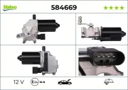Wischermotor 12 V vorne VALEO 584669