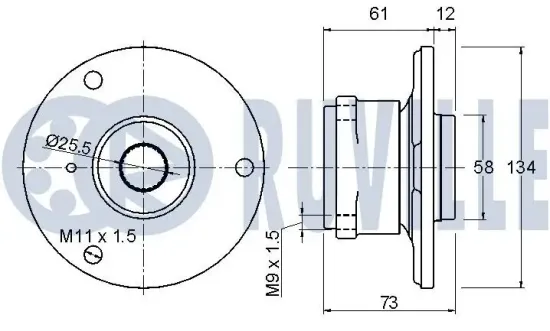 Radlagersatz Hinterachse RUVILLE 220904 Bild Radlagersatz Hinterachse RUVILLE 220904