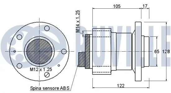 Radlagersatz Hinterachse RUVILLE 221362 Bild Radlagersatz Hinterachse RUVILLE 221362
