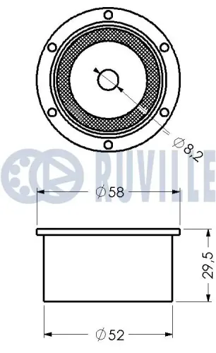 Umlenk-/Führungsrolle, Zahnriemen RUVILLE 540101 Bild Umlenk-/Führungsrolle, Zahnriemen RUVILLE 540101