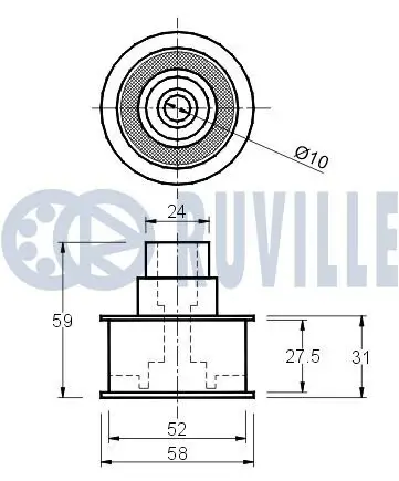 Umlenk-/Führungsrolle, Zahnriemen RUVILLE 540133 Bild Umlenk-/Führungsrolle, Zahnriemen RUVILLE 540133