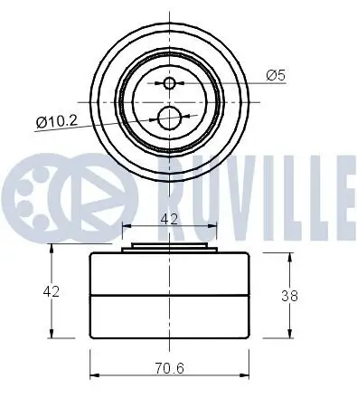 Umlenk-/Führungsrolle, Zahnriemen RUVILLE 540466 Bild Umlenk-/Führungsrolle, Zahnriemen RUVILLE 540466