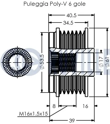 Generatorfreilauf RUVILLE 541084 Bild Generatorfreilauf RUVILLE 541084