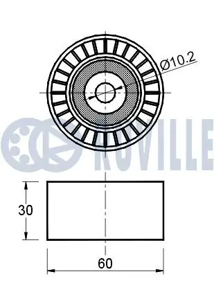 Umlenk-/Führungsrolle, Zahnriemen RUVILLE 541149 Bild Umlenk-/Führungsrolle, Zahnriemen RUVILLE 541149