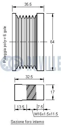 Generatorfreilauf RUVILLE 541211 Bild Generatorfreilauf RUVILLE 541211