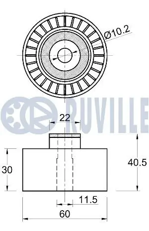 Umlenk-/Führungsrolle, Zahnriemen RUVILLE 541483 Bild Umlenk-/Führungsrolle, Zahnriemen RUVILLE 541483