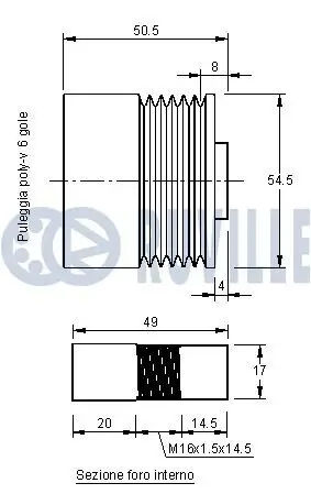 Generatorfreilauf RUVILLE 541543 Bild Generatorfreilauf RUVILLE 541543