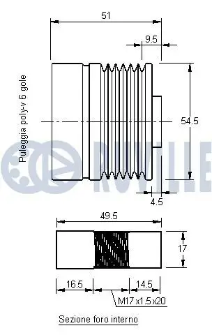Generatorfreilauf RUVILLE 541963 Bild Generatorfreilauf RUVILLE 541963