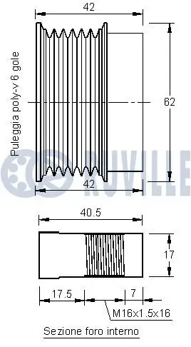 Generatorfreilauf RUVILLE 542269 Bild Generatorfreilauf RUVILLE 542269