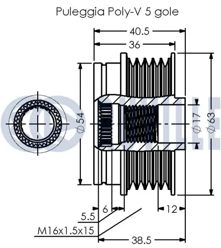 Generatorfreilauf RUVILLE 542492 Bild Generatorfreilauf RUVILLE 542492