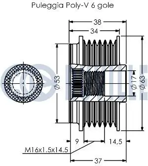 Generatorfreilauf RUVILLE 542795 Bild Generatorfreilauf RUVILLE 542795