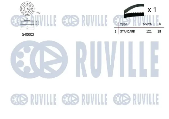Zahnriemensatz RUVILLE 550008 Bild Zahnriemensatz RUVILLE 550008