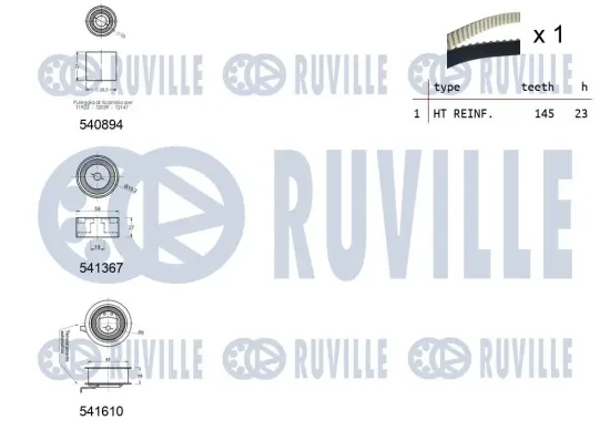 Zahnriemensatz RUVILLE 550312 Bild Zahnriemensatz RUVILLE 550312