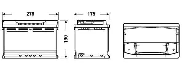 Starterbatterie 12 V 77 Ah EXIDE EA770