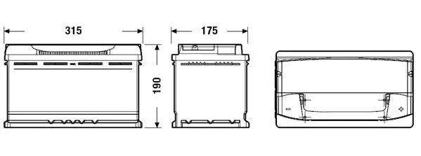 Starterbatterie 12 V 90 Ah EXIDE EA900