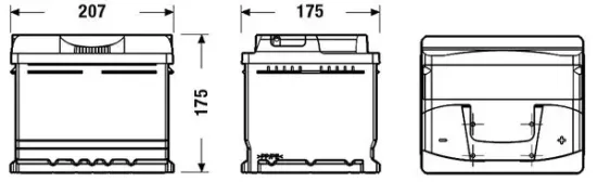 Starterbatterie 12 V 44 Ah EXIDE EB442 Bild Starterbatterie 12 V 44 Ah EXIDE EB442