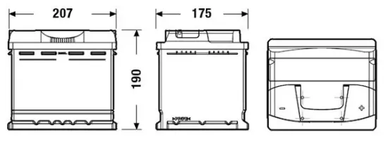 Starterbatterie 12 V 50 Ah EXIDE EB500 Bild Starterbatterie 12 V 50 Ah EXIDE EB500