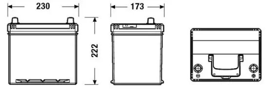 Starterbatterie 12 V 60 Ah EXIDE EB604 Bild Starterbatterie 12 V 60 Ah EXIDE EB604