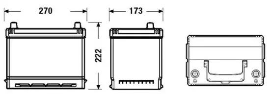 Starterbatterie 12 V 70 Ah EXIDE EB704 Bild Starterbatterie 12 V 70 Ah EXIDE EB704