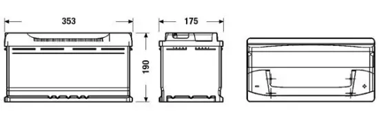 Starterbatterie 12 V 95 Ah EXIDE EB950 Bild Starterbatterie 12 V 95 Ah EXIDE EB950