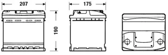 Starterbatterie 12 V 44 Ah EXIDE EC440 Bild Starterbatterie 12 V 44 Ah EXIDE EC440