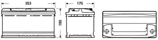 Starterbatterie 12 V 90 Ah EXIDE EC900 Bild Starterbatterie 12 V 90 Ah EXIDE EC900