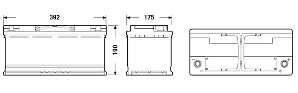 Starterbatterie 12 V 105 Ah EXIDE EK1050