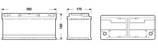 Starterbatterie 12 V 105 Ah EXIDE EK1050 Bild Starterbatterie 12 V 105 Ah EXIDE EK1050