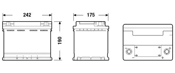 Starterbatterie 12 V 60 Ah EXIDE EK600