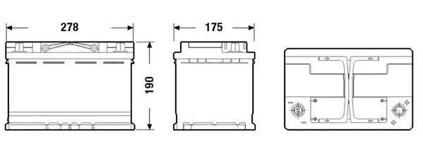 Starterbatterie 12 V 70 Ah EXIDE EK700