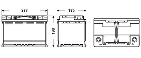 Starterbatterie 12 V 70 Ah EXIDE EL700 Bild Starterbatterie 12 V 70 Ah EXIDE EL700