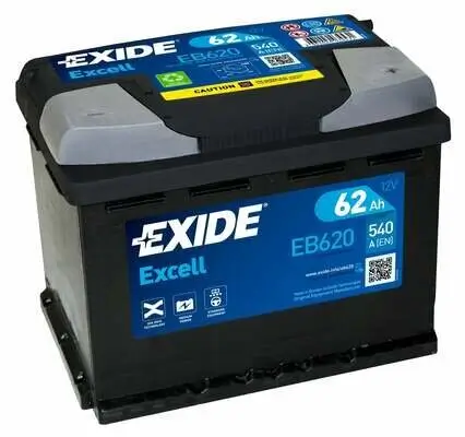 Starterbatterie 12 V 62 Ah EXIDE EB620 Bild Starterbatterie 12 V 62 Ah EXIDE EB620