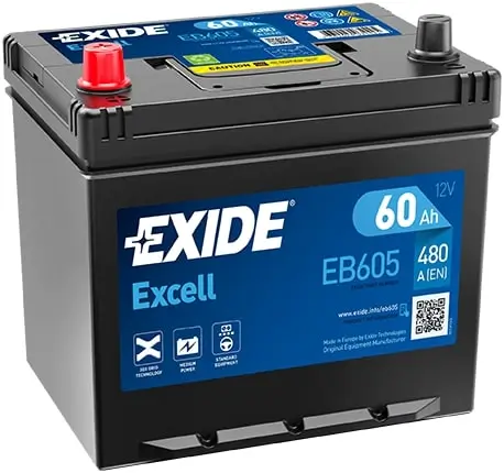 Starterbatterie 12 V 60 Ah EXIDE EB605 Bild Starterbatterie 12 V 60 Ah EXIDE EB605