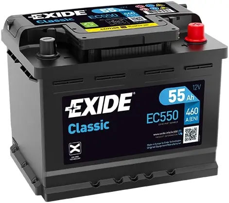 Starterbatterie 12 V 55 Ah EXIDE EC550 Bild Starterbatterie 12 V 55 Ah EXIDE EC550