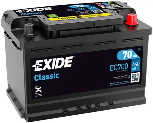 Starterbatterie 12 V 70 Ah EXIDE EC700 Bild Starterbatterie 12 V 70 Ah EXIDE EC700