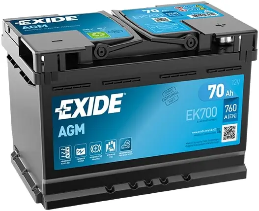 Starterbatterie 12 V 70 Ah EXIDE EK700 Bild Starterbatterie 12 V 70 Ah EXIDE EK700