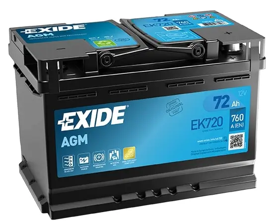 Starterbatterie 12 V 72 Ah EXIDE EK720 Bild Starterbatterie 12 V 72 Ah EXIDE EK720