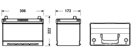 Starterbatterie 12 V 95 Ah EXIDE EL954 Bild Starterbatterie 12 V 95 Ah EXIDE EL954