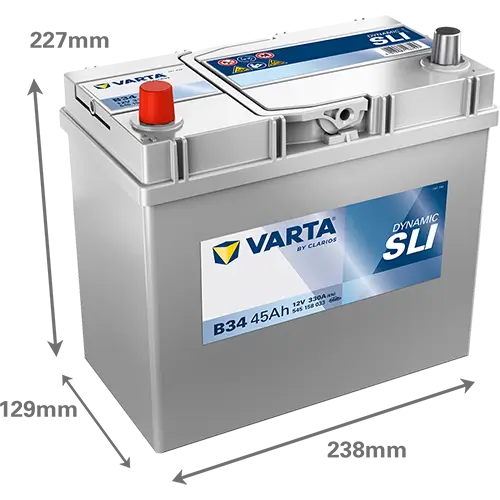 Starterbatterie 12 V 45 Ah VARTA 545158033K262 Bild Starterbatterie 12 V 45 Ah VARTA 545158033K262