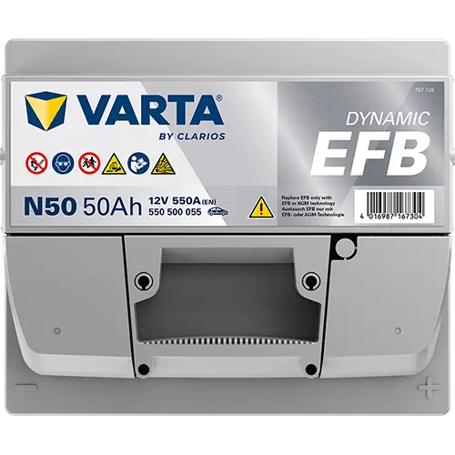 Starterbatterie 12 V 50 Ah VARTA 550500055K262 Bild Starterbatterie 12 V 50 Ah VARTA 550500055K262