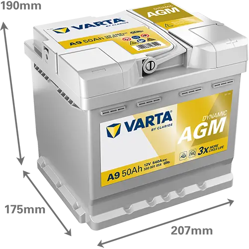 Starterbatterie 12 V 50 Ah VARTA 550901054K262 Bild Starterbatterie 12 V 50 Ah VARTA 550901054K262