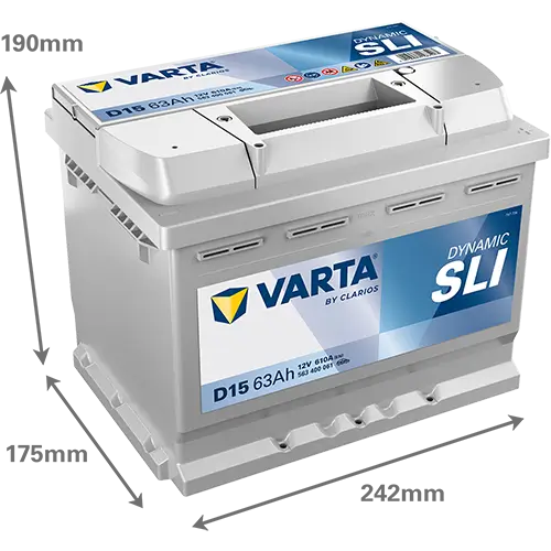 Starterbatterie 12 V 63 Ah VARTA 563400061K262 Bild Starterbatterie 12 V 63 Ah VARTA 563400061K262