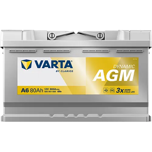 Starterbatterie 12 V 80 Ah VARTA 580901080K262 Bild Starterbatterie 12 V 80 Ah VARTA 580901080K262